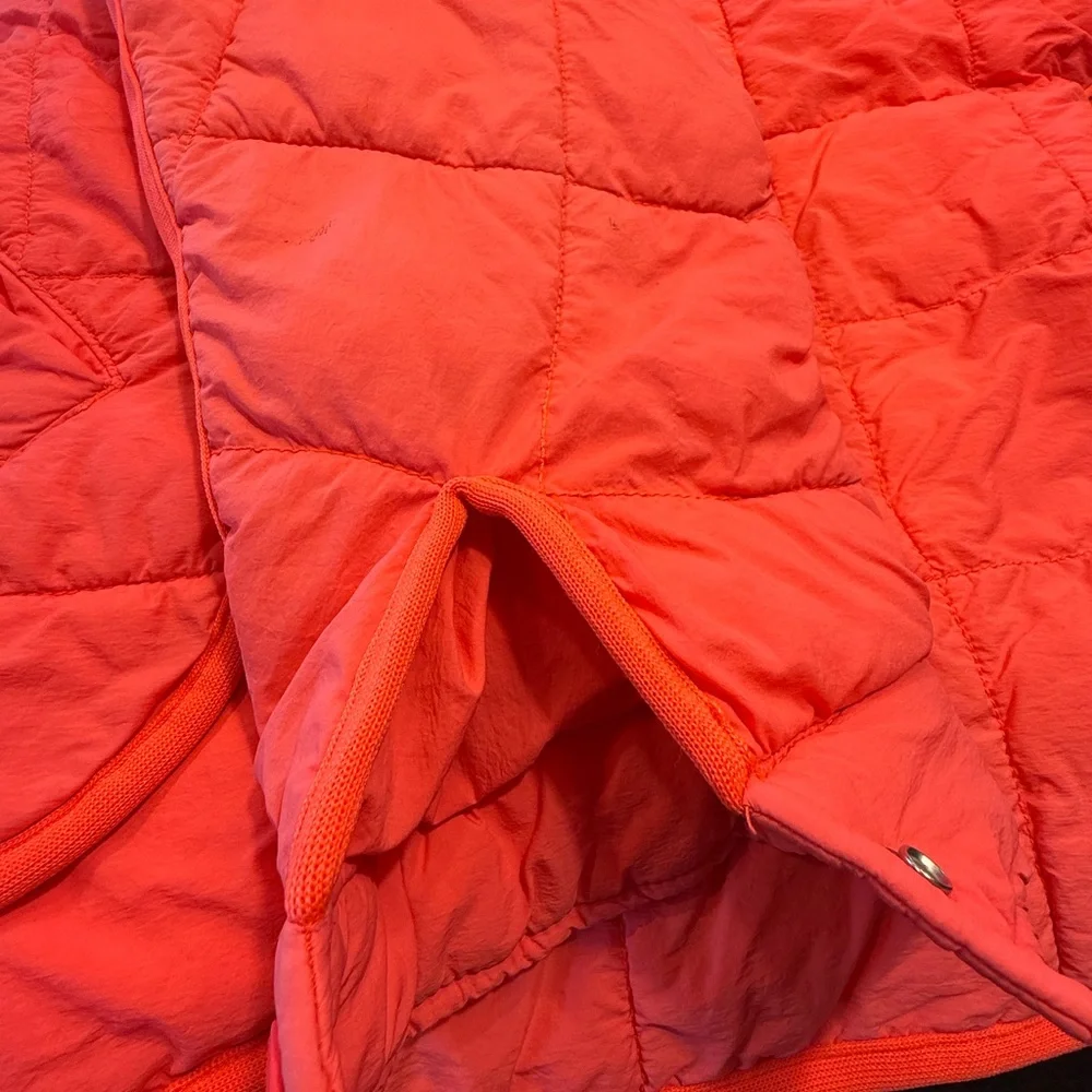 Free People Pippa Packable Puffer Jacket Bomber Size S NEW Neon Orange - Picture 10 of 12